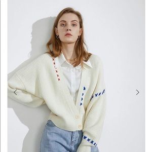 J.ing Otis White Oversized Cardigan